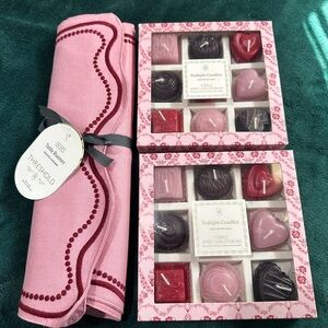 Threshold Pink Scalloped Table Runner